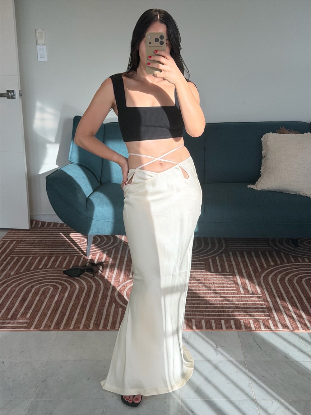 Anna October Scarlett Silk Maxi Skirt - Picture 2 of 6